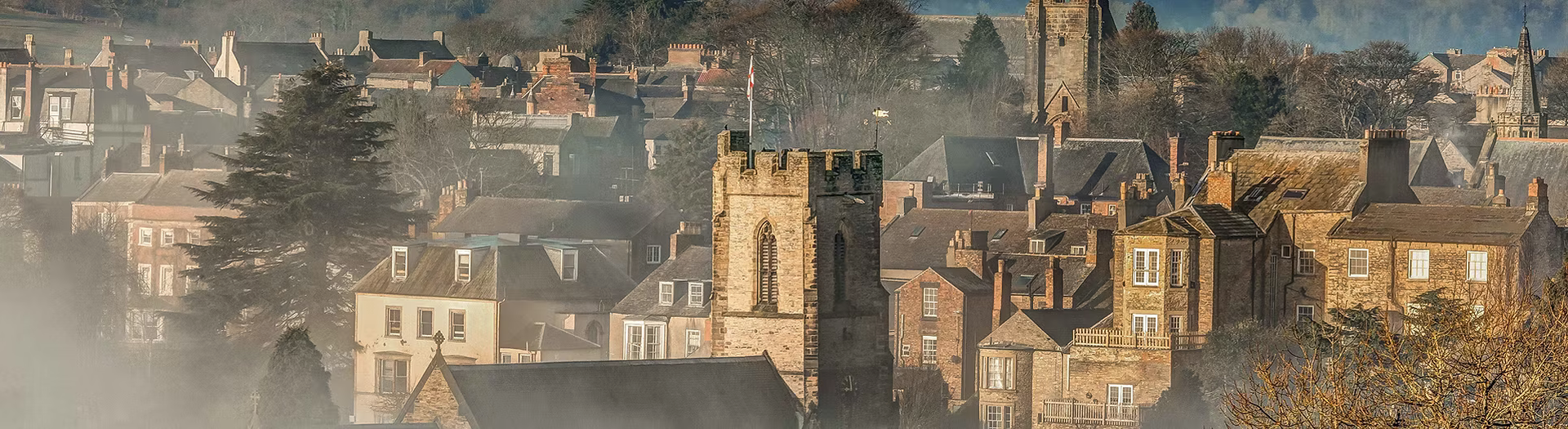 Sunrise over Richmond, North Yorkshire